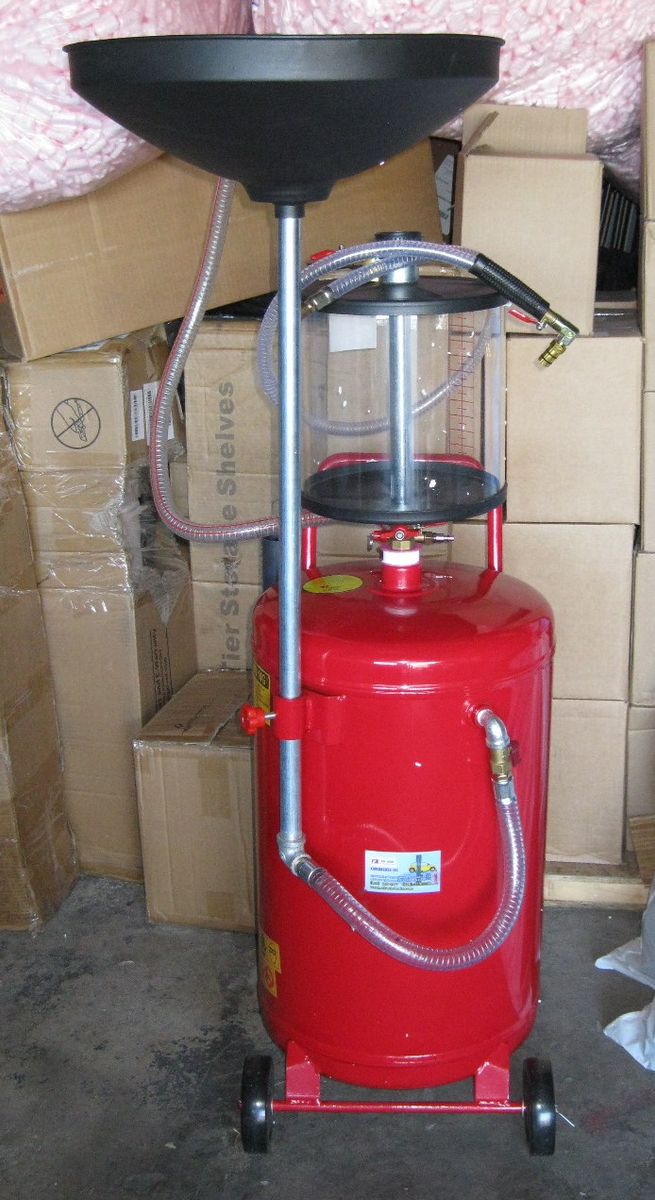 New 20 Gallon Waste Oil Drain Tank Drainer Extractor Collector Pneumatic Portable