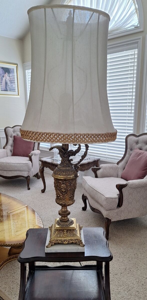 Vintage Brass Ornate Lamp