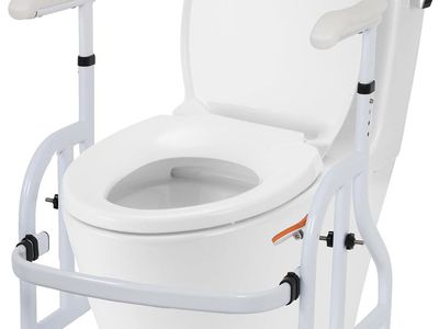 NEW Toilet Safety Rails with Adjustable Handrails, 300 Lbs Weight Capacity Toilet Rails