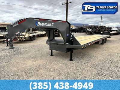 8.5x38 Diamond C FMAX 212 Gooseneck Equipment Trailer - 25.9K GVWR - Hydraulic Jack(s)