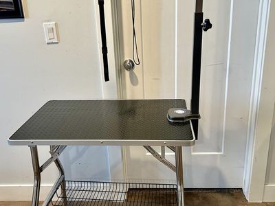 New Flying Pig Dog Grooming Table 32x21, Foldable, Arm, Loops
