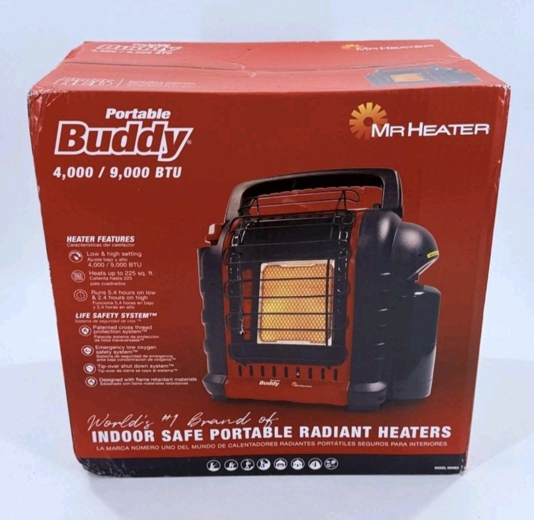 Mr Heater Buddy Heater - MH9BX Portable Propane Heater 4000-9000 BTU (Red/Black) Brand New in Box.
