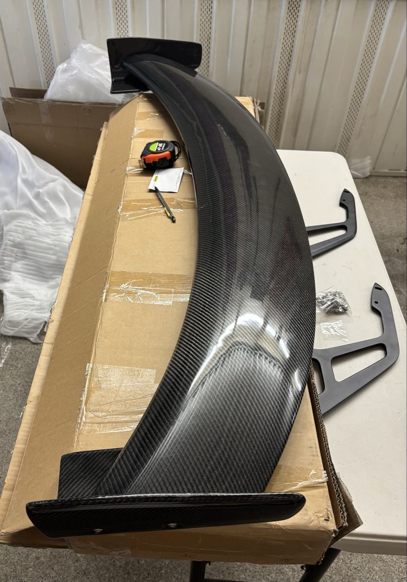 Carbon Fiber GT Wing Spoiler Universal Adjustable Rear Trunk Racing Tail