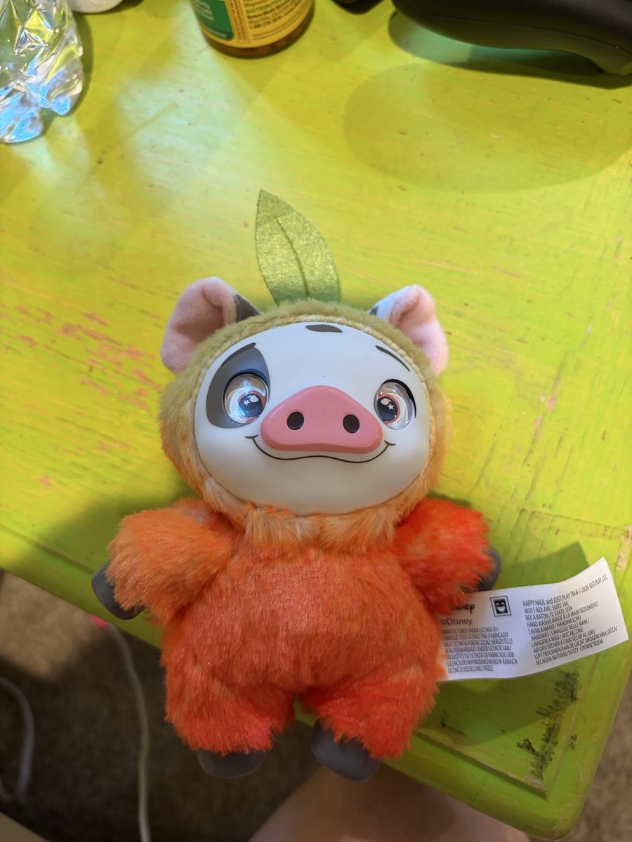 Disney Moana Pua Plush Keychain Happy Haul Just Play 2026 Small Stuffed Animal Clip-On