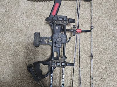 PSE x-force revenge Compound Bow Right Handed Black and Camo Archery Bow