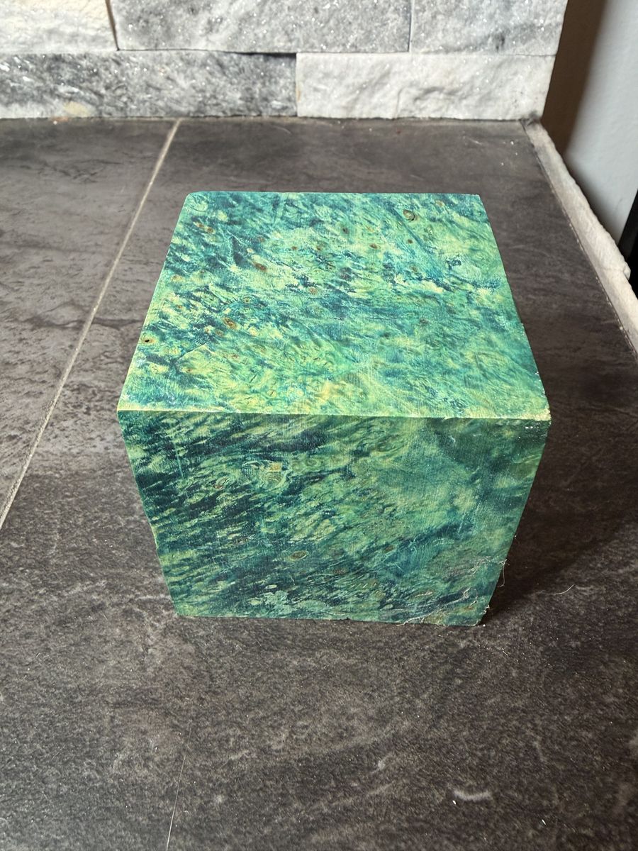 Box Elder Teal Dyed Bowl Blank