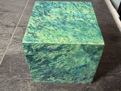 Box Elder Teal Dyed Bowl Blank