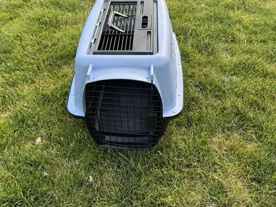 Hard-Sided Pet Carrier Kennel with Top Loading Door Dog Cat