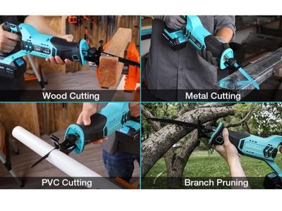 DuraTech 20V Cordless Reciprocating Saw Kit with 4.0Ah Battery & Charger for Wood & Metal
