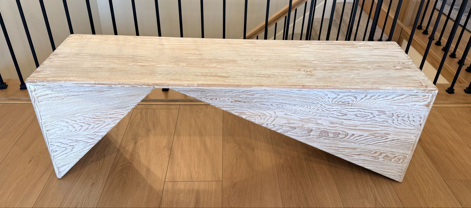 Crate and Barrel Nord White Wood Entryway Bench