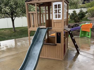 Kids Wooden Play Set / Playhouse w/ Slide & Loft