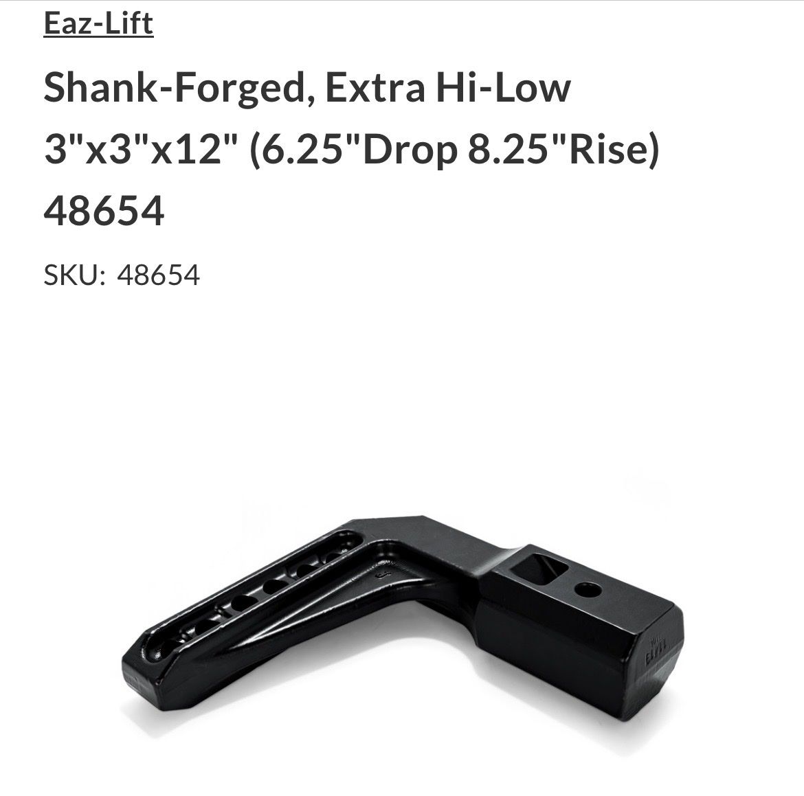 3 inch shake drop hitch