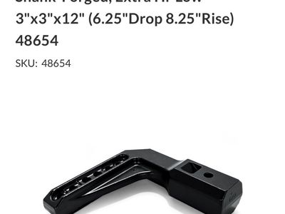 3 inch shake drop hitch