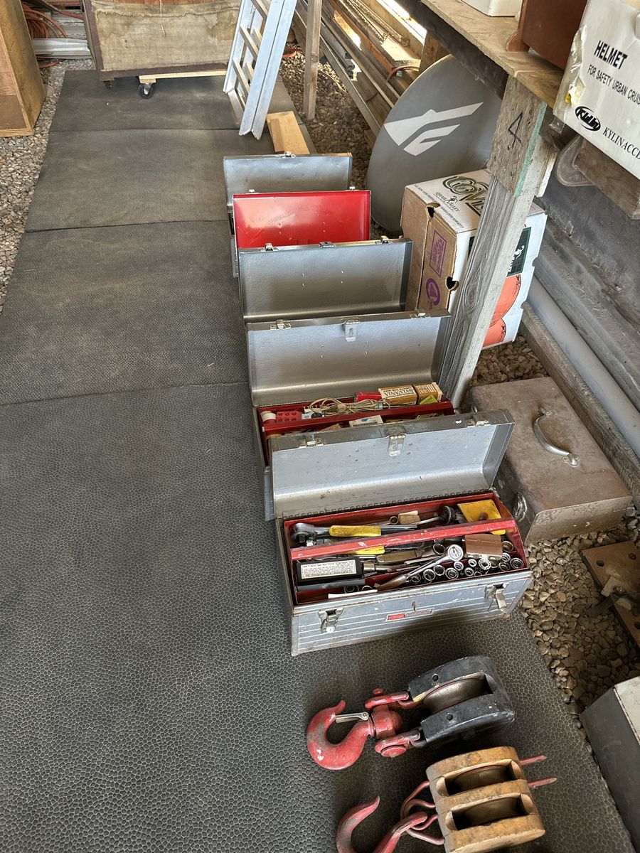 Vintage Metal Toolboxes - Lot of 5 Assorted Sizes & Styles, Perfect for Storage & Organization