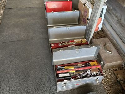 Vintage Metal Toolboxes - Lot of 5 Assorted Sizes & Styles, Perfect for Storage & Organization