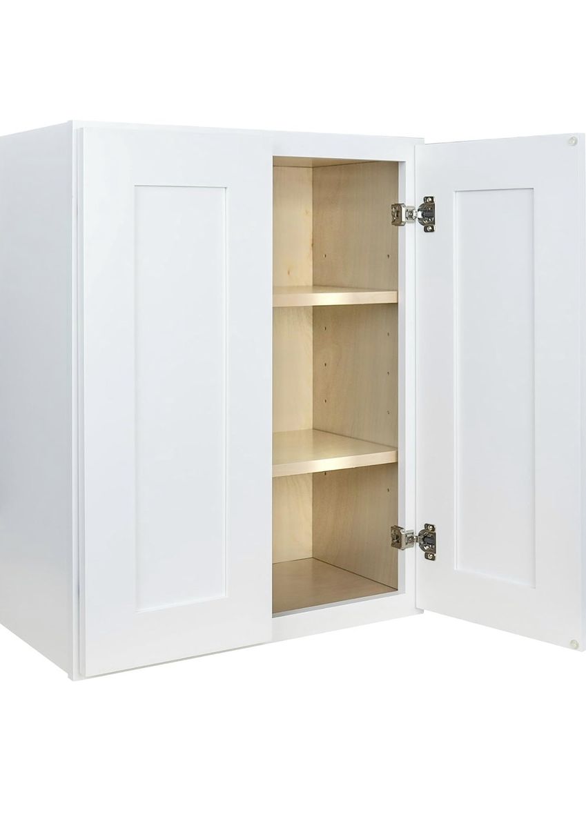 Hollywood Fabiani Design Wall Kitchen Cabinet 24 in. W x 12 in. D x 36 in. H in Shaker White