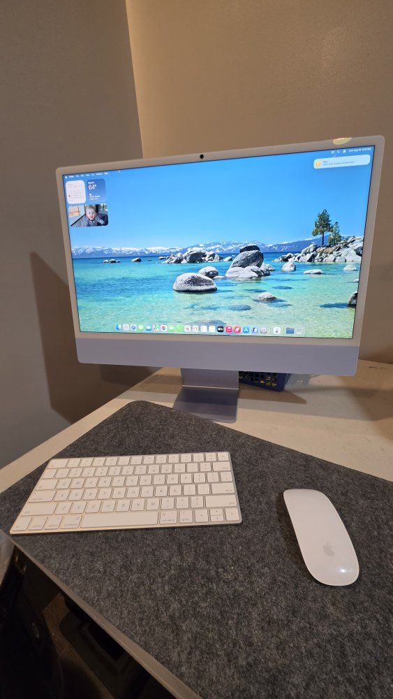 2024 Apple iMac 24-inch M4 10-core 24GB RAM 500GB SSD Blue mac24