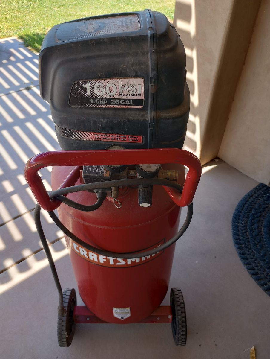 Craftsman 26 Gal Portable Air Compressor – 160 PSI, Motor Included, On Wheels