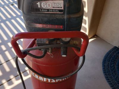 Craftsman 26 Gal Portable Air Compressor – 160 PSI, Motor Included, On Wheels