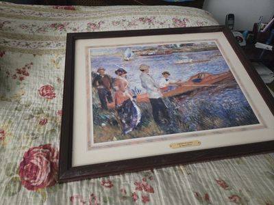 Framed Art Print: Auguste Renoir "Canotier at Chatou" Impressionist Painting