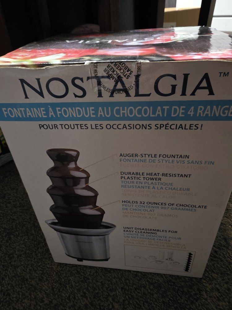 Nostalgia CFF986 4-Tier 2-Lb. Stainless Steel Chocolate Fondue Fountain