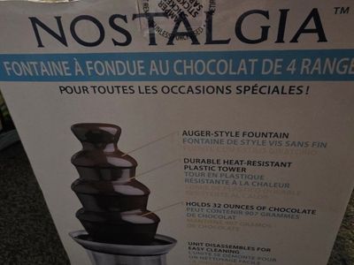 Nostalgia CFF986 4-Tier 2-Lb. Stainless Steel Chocolate Fondue Fountain