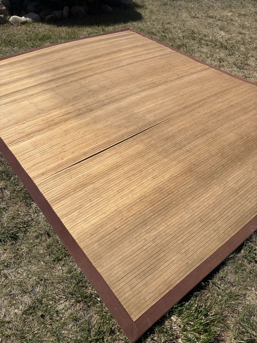 Bamboo area rug large