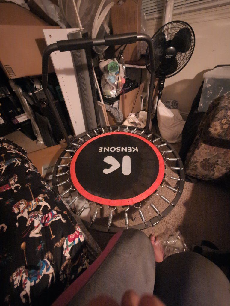 Kensone Fitness Rebounder Mini Trampoline with Handle Bar