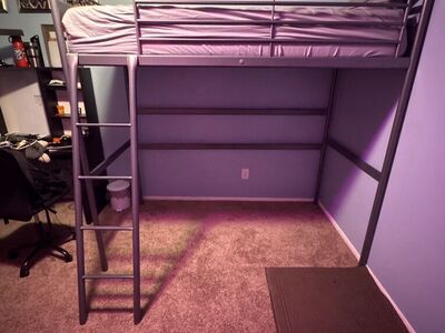 Metal Twin Loft Bed Frame
