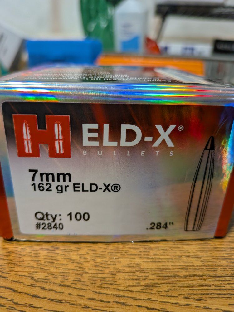 7mm Hornady 162 grain Eldx Partial Box