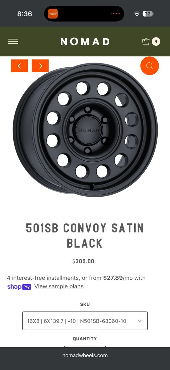 Nomad 6x5.5 wheels