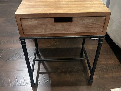 Wood & Iron End Table