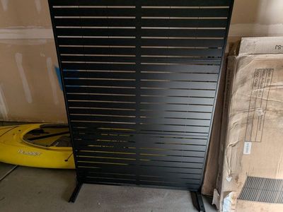 Black Metal Outdoor Privacy Screen Divider Panel