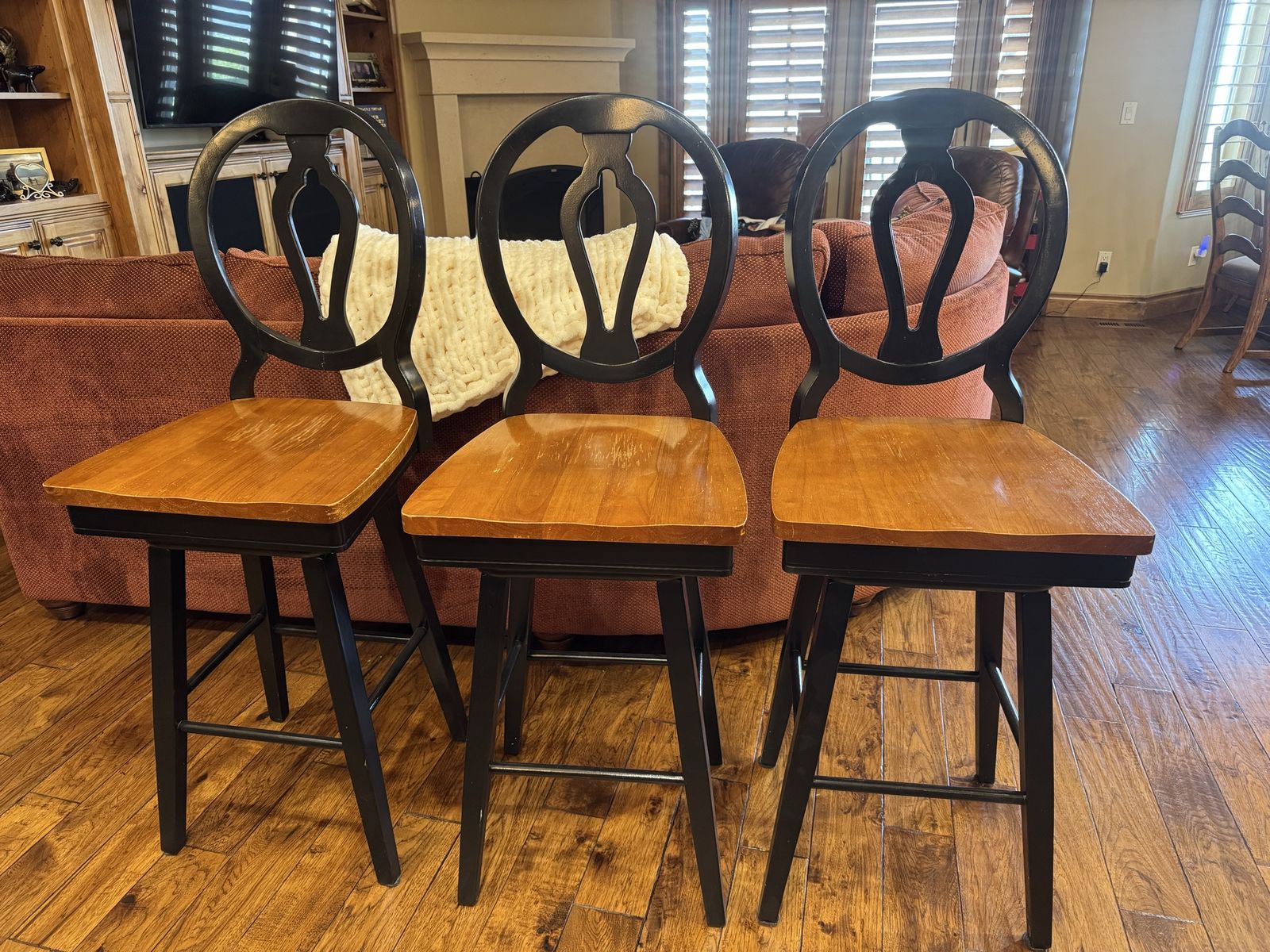 Three Bar chairs 29”