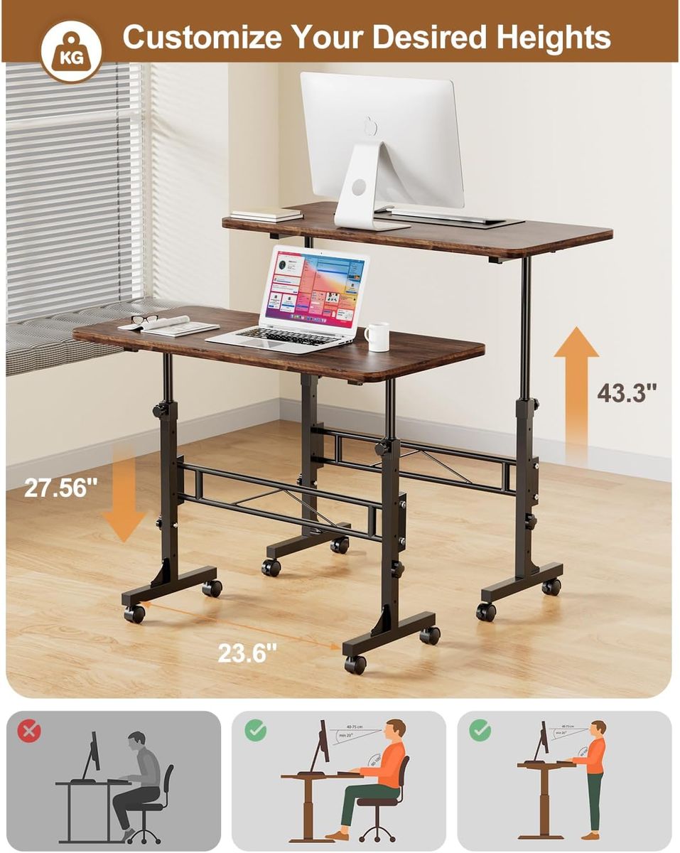 Standing desk with wheels *New*