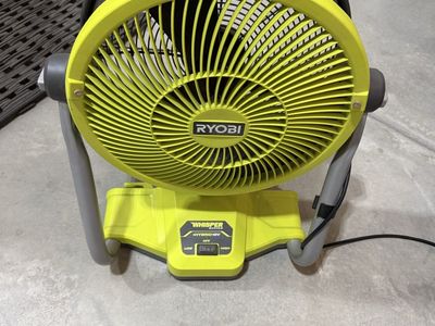 RYOBI WHISPER SERIES HYBRID 18V Corded/Cordless Portable Fan - Great for Work Sites & Outdoors