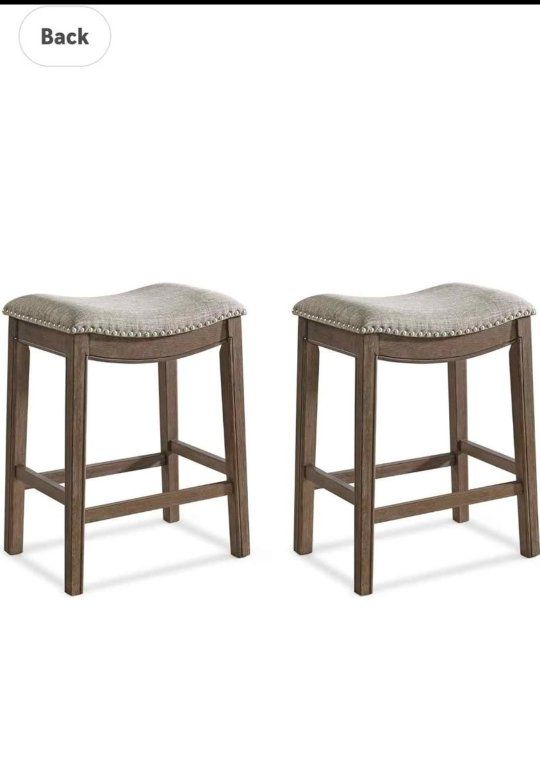 Set of 2 Rome + Oak Parker Counter Stools 26" – Up