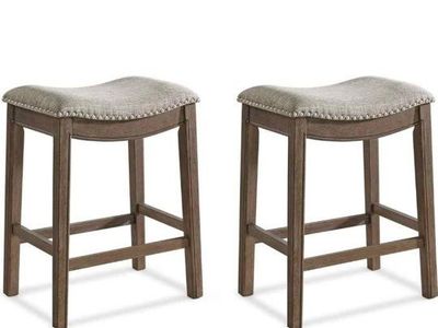 Set of 2 Rome + Oak Parker Counter Stools 26" – Up