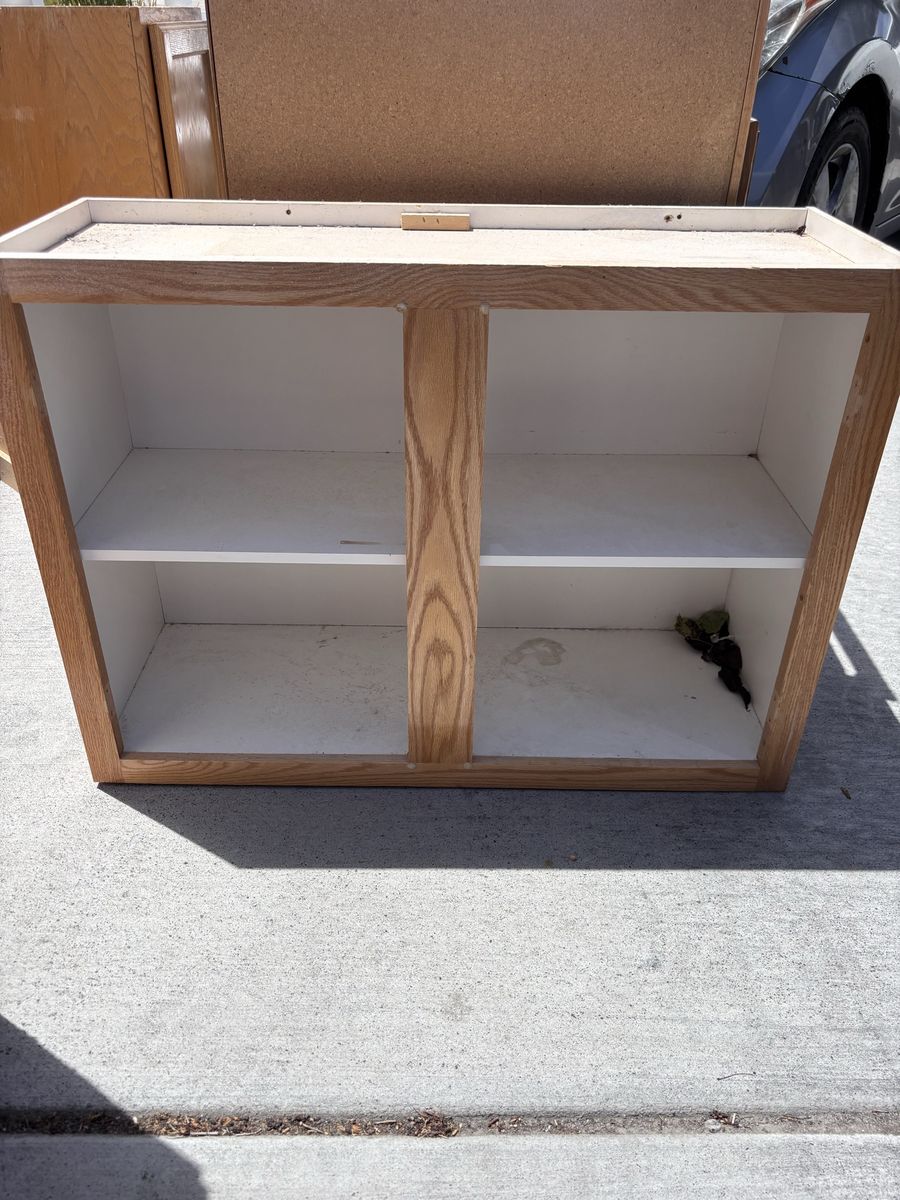 Kitchen cabinet no doors great for extra storage