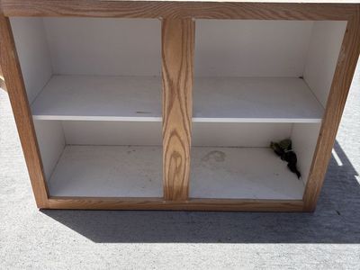 Kitchen cabinet no doors great for extra storage