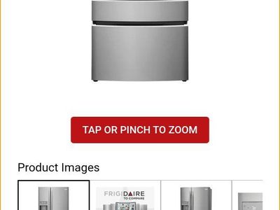 Frigidaire Gallery 26.3 cubic ft Stainless Steel French Door Refrigerator with Ice Maker, Bottom Freezer, and drink drawer.