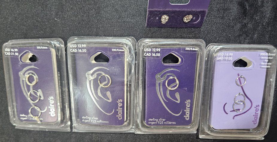 New Sterling Silver and Stainless Steel Body Jewelry Piercing 