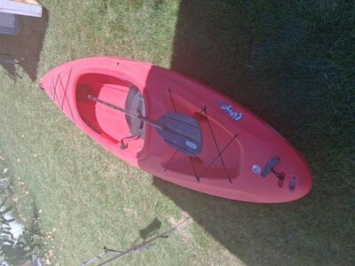 Kayak with paddle