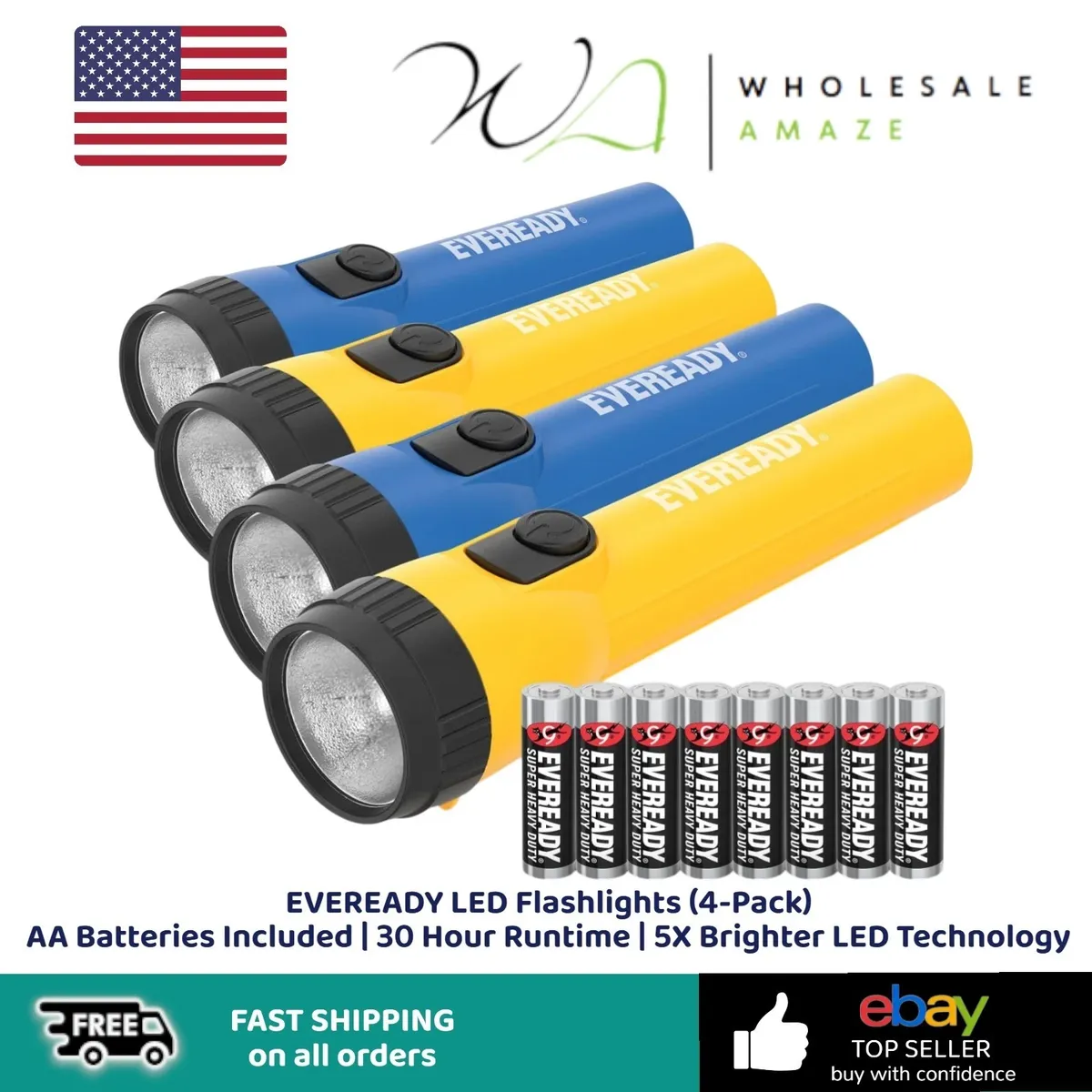 Everready Box of 8 Flashlights