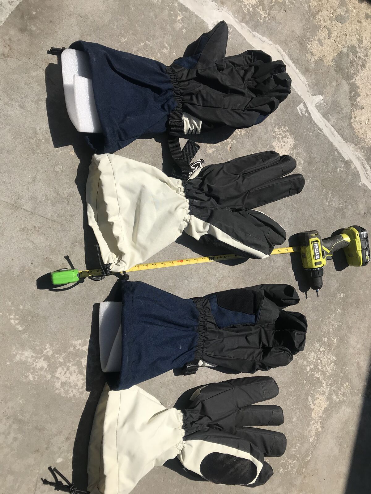 2 foot long gloves monster size dakine gloves