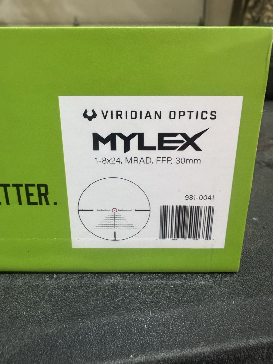 Viridian Optics Mylex 1-8x24 MRAD FFP 30mm Riflescope Scope