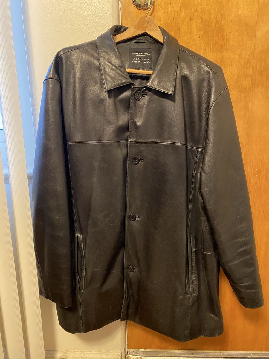 XXL Men’s Black Leather Jacket