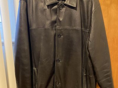XXL Men’s Black Leather Jacket