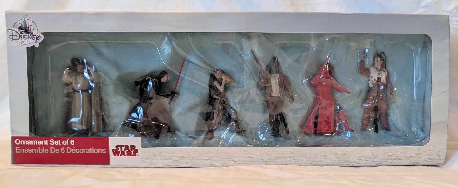 Disney Store Star Wars The Last Jedi 6-Piece Christmas Ornament Set - Brand New