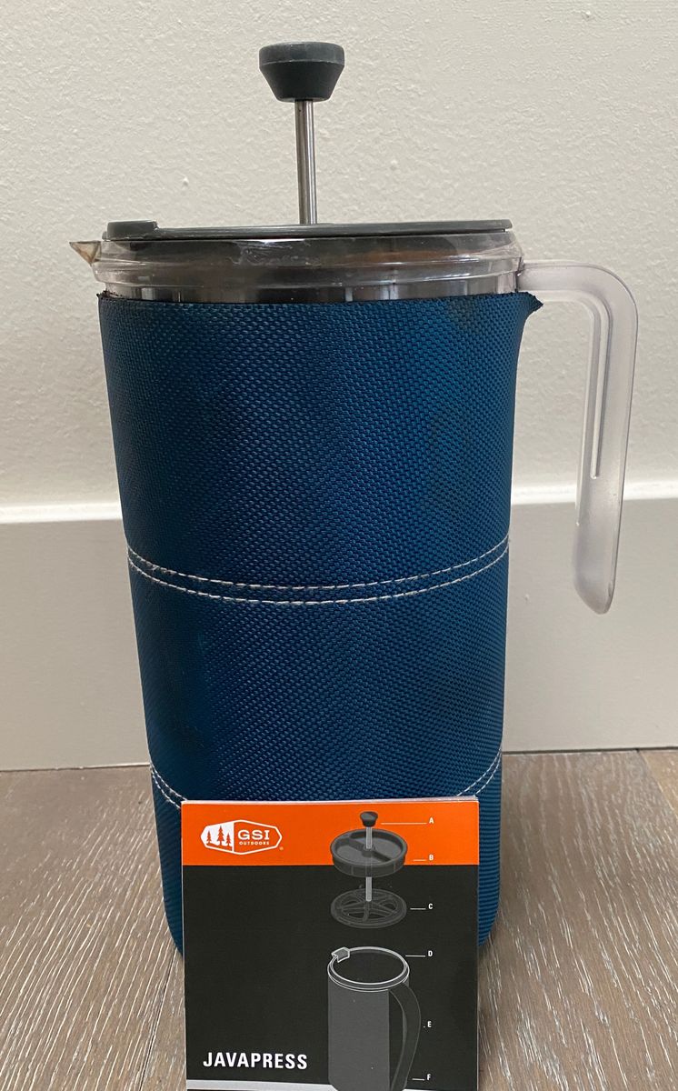 Like New - GSI Outdoors JavaPress+ Portable French Coffee Press with Directions - 50 oz - Camping Hiking Lightweight